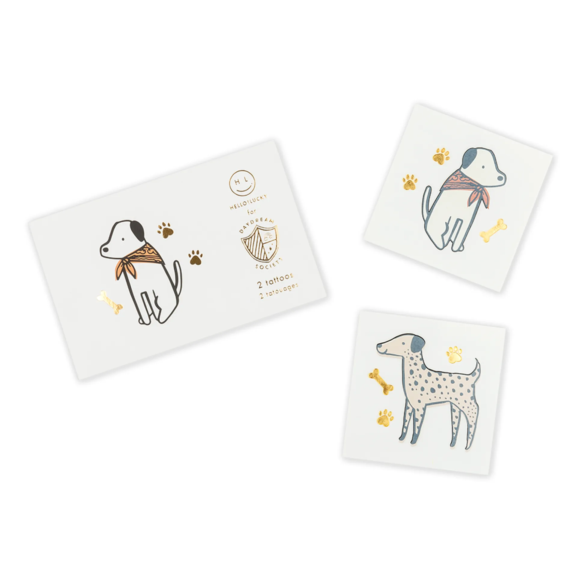 Bow Wow Temporary Tattoos, Pack of 2