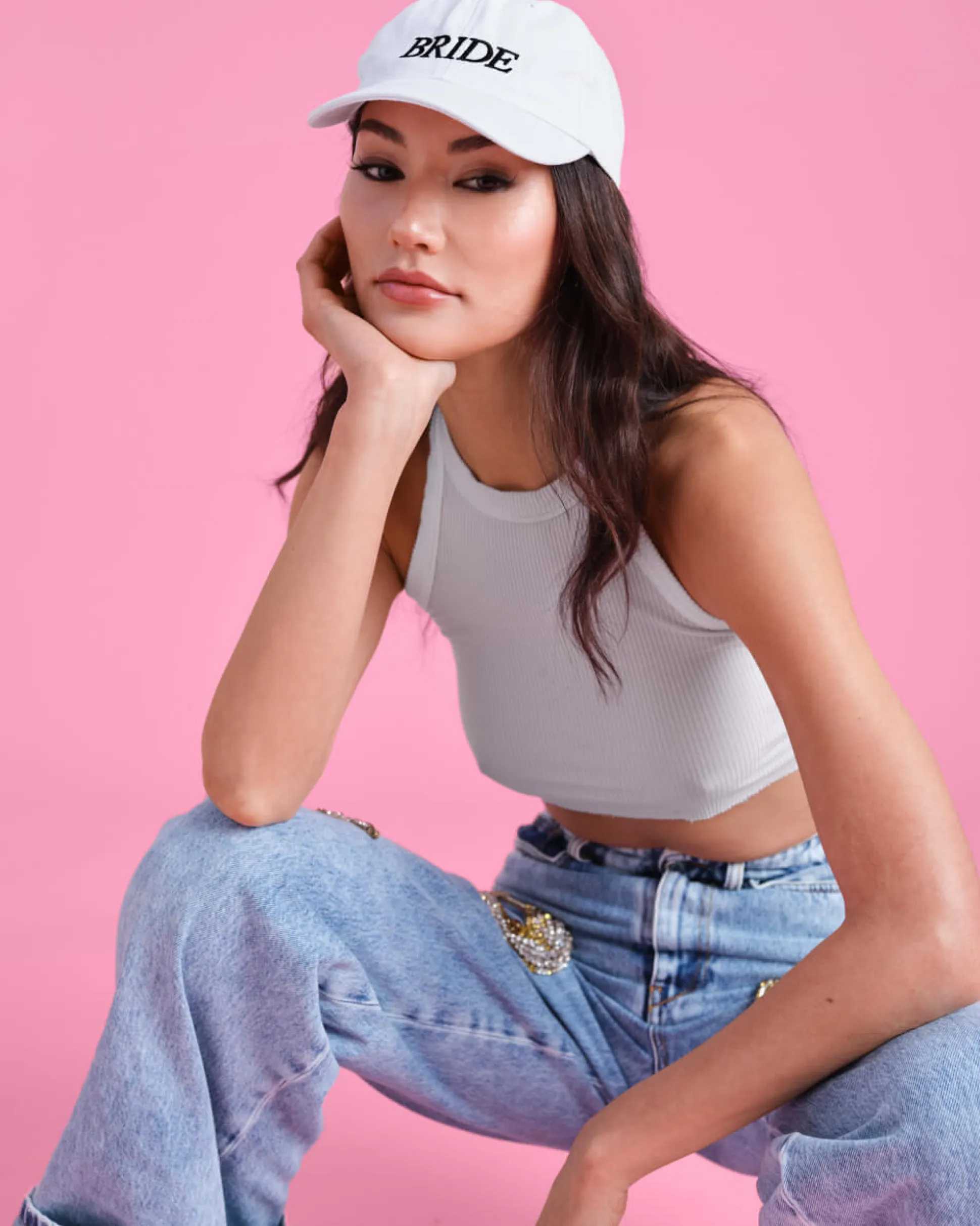 Bride Baseball Hat - Embroidered Cotton Hat