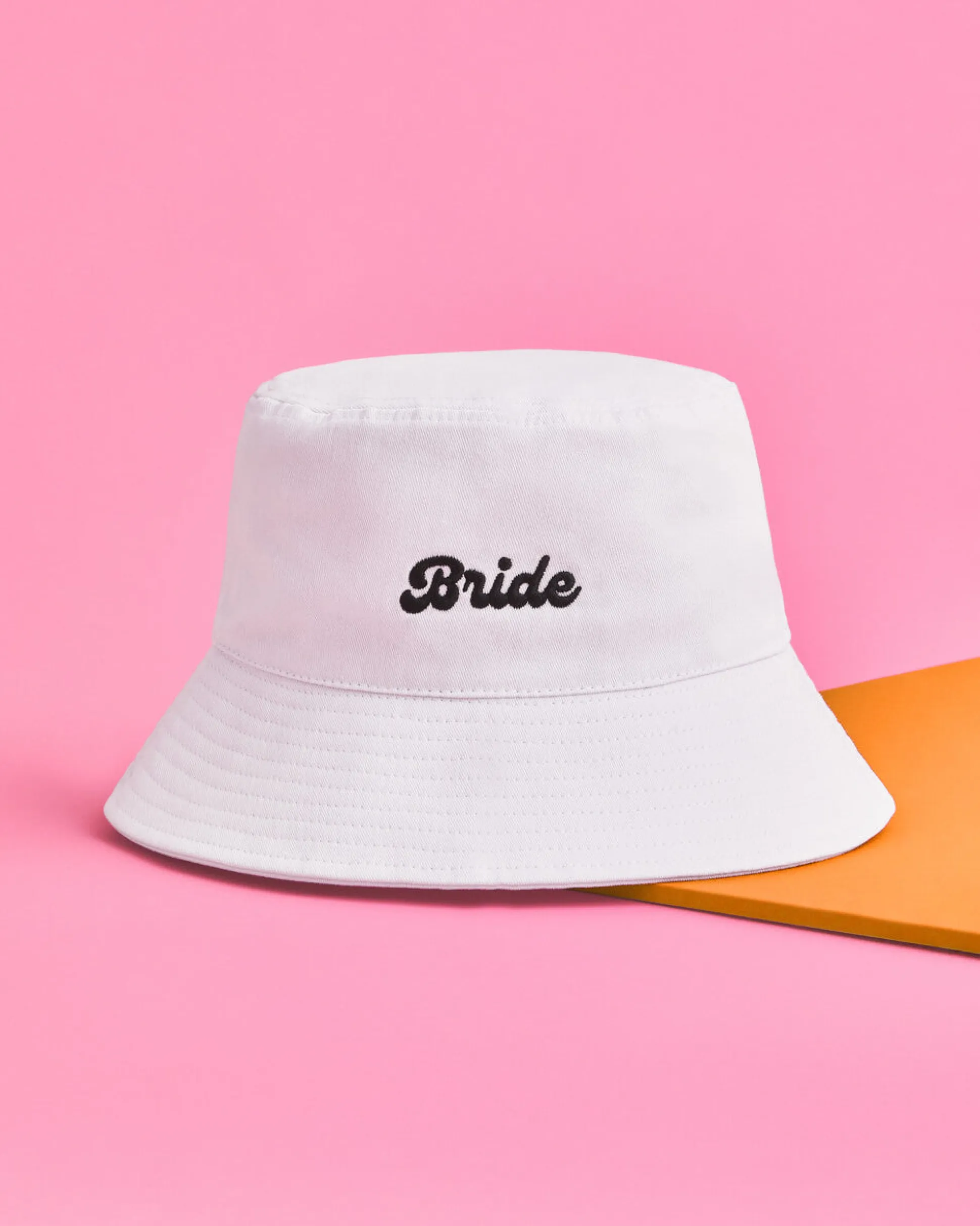 Bride Bucket Hat - Embroidered Cotton Hat