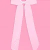Bride To Be Bow - White Embroidered Bow