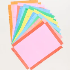 Bright Fringed Paper Placemats (x 12)