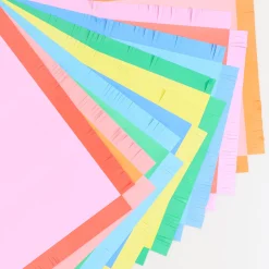 Bright Fringed Paper Placemats (x 12)