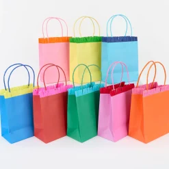 Bright Fringed Party Bags (x 8)