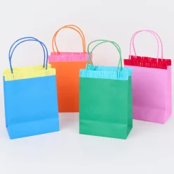 Bright Fringed Party Bags (x 8)