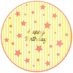 Bright Star Happy Birthday Dinner Plates (x 8)