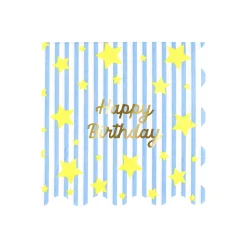 Bright Star Happy Birthday Large Napkins (x 16)