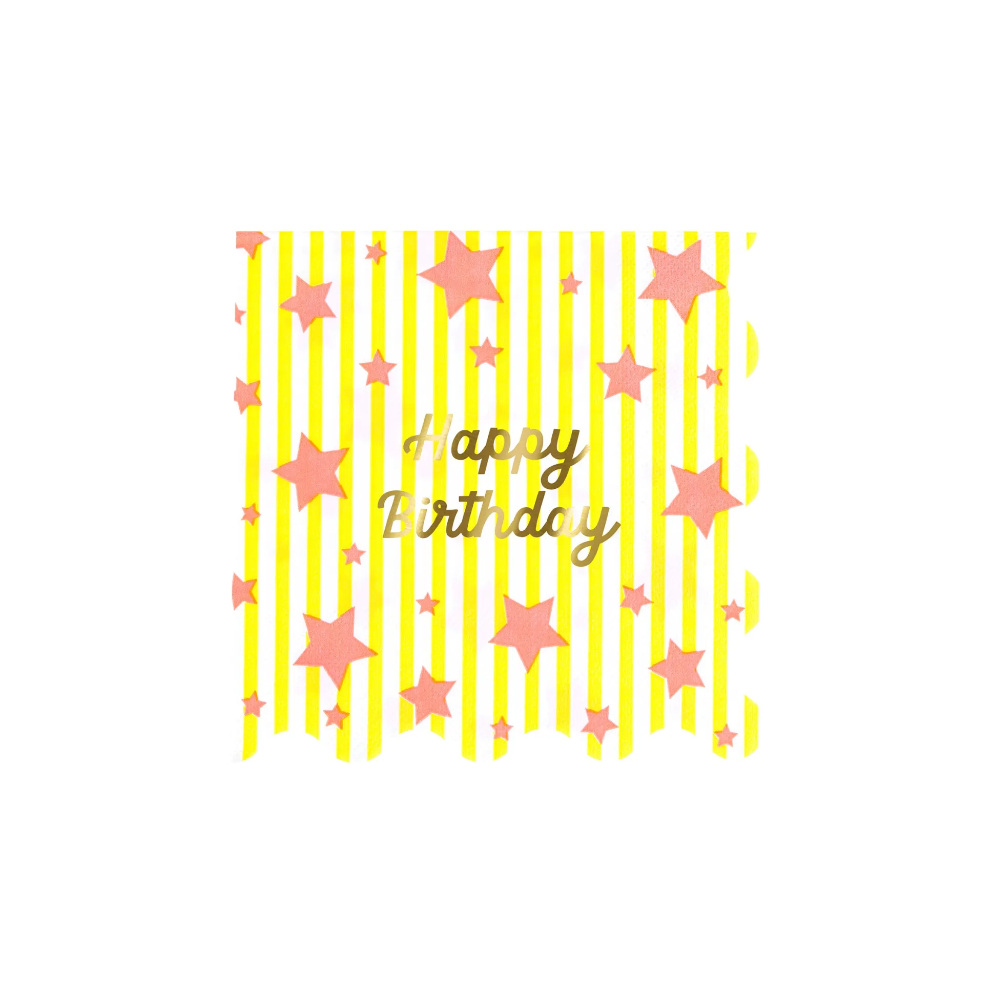 Bright Star Happy Birthday Small Napkins (x 16)