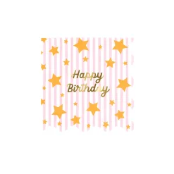 Bright Star Happy Birthday Small Napkins (x 16)