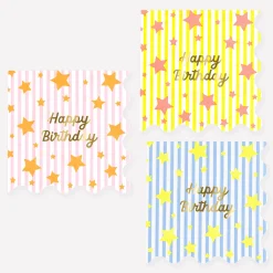 Bright Star Happy Birthday Small Napkins (x 16)