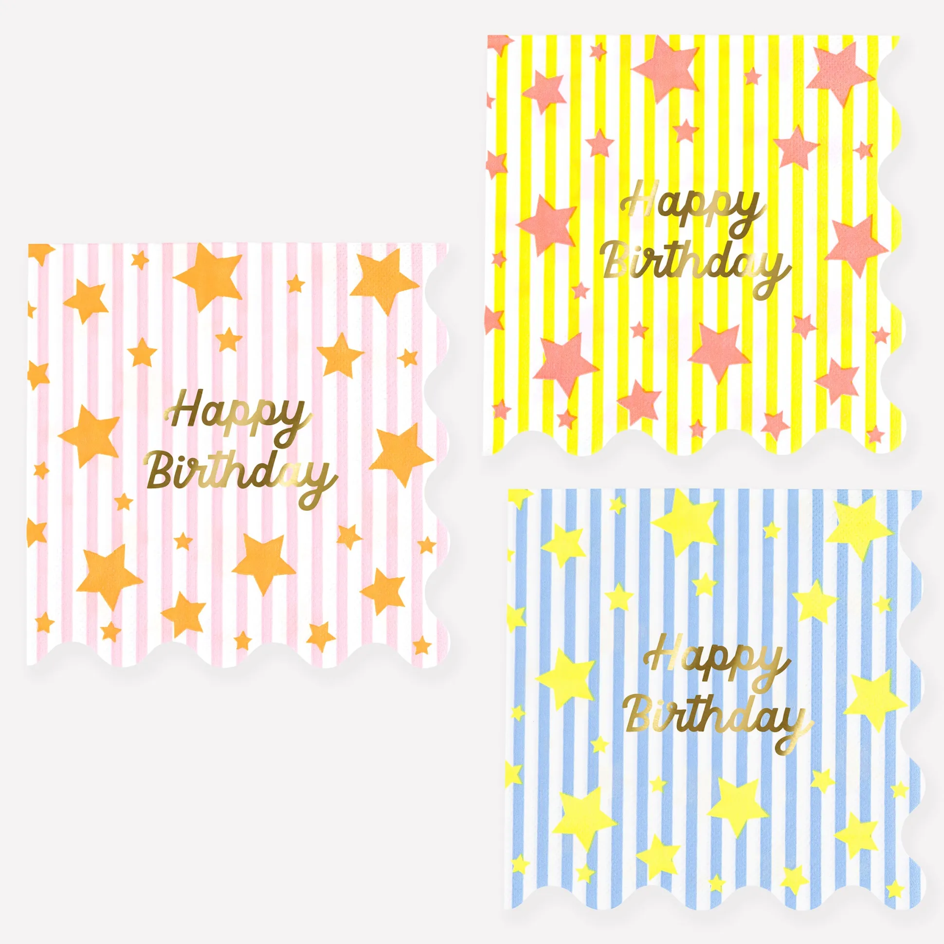 Bright Star Happy Birthday Small Napkins (x 16)