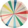 Bright Stripe Large Bamboo Plates, Set of 6