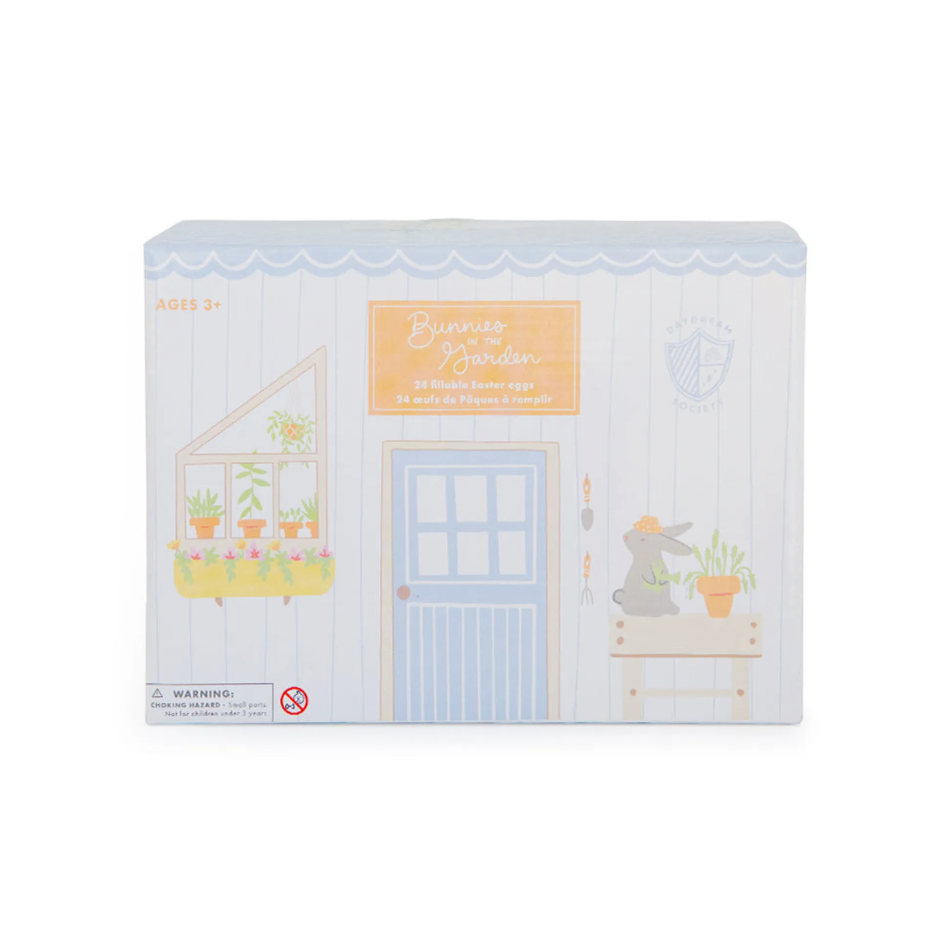 Bunnies In The Garden Fancy Plastic Easter Eggs, Pack of 24