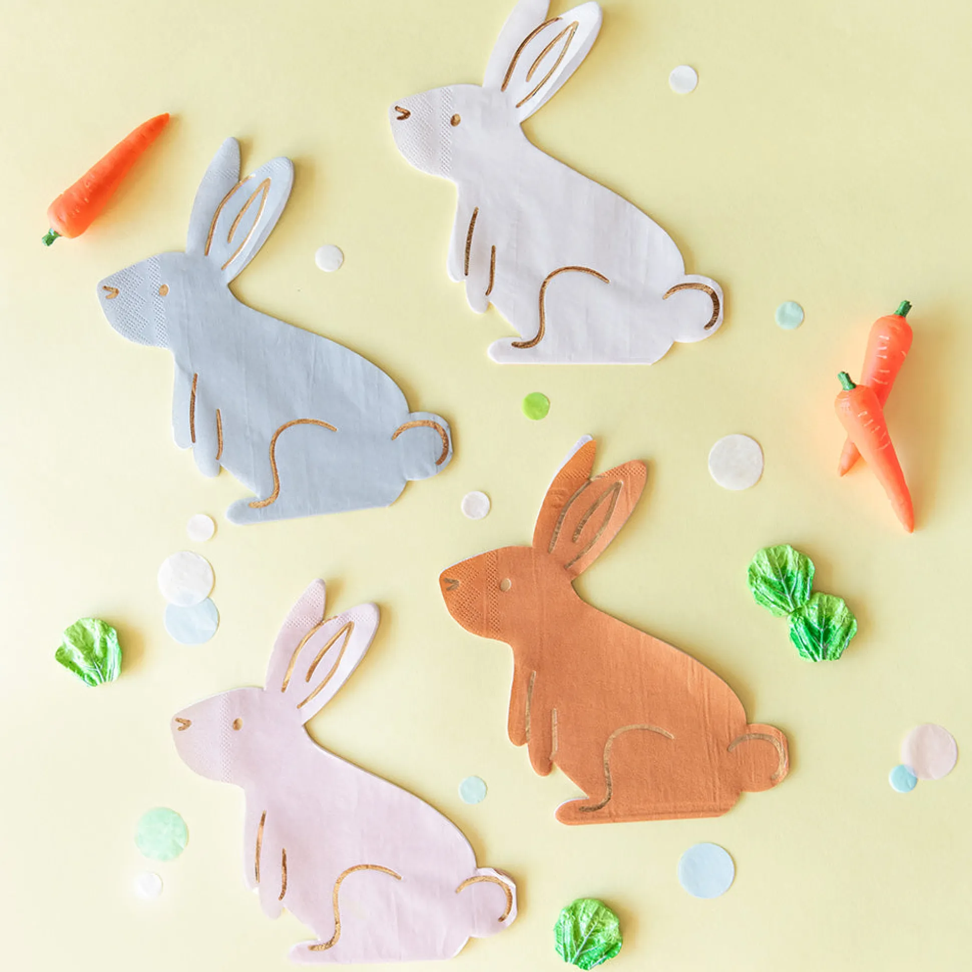 Bunnies In The Garden Large "Bunny" Napkins, Pack of 16