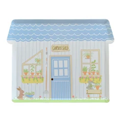 Bunnies In The Garden Large "Garden Shed" Plates, Pack of 8