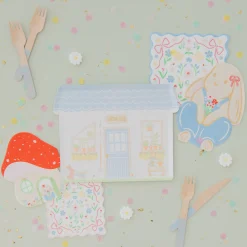 Bunnies In The Garden Overalls Bunny Large Napkins, Pack of 16