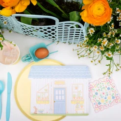 Bunnies In The Garden Pink Floral Petite Napkins, Pack of 16