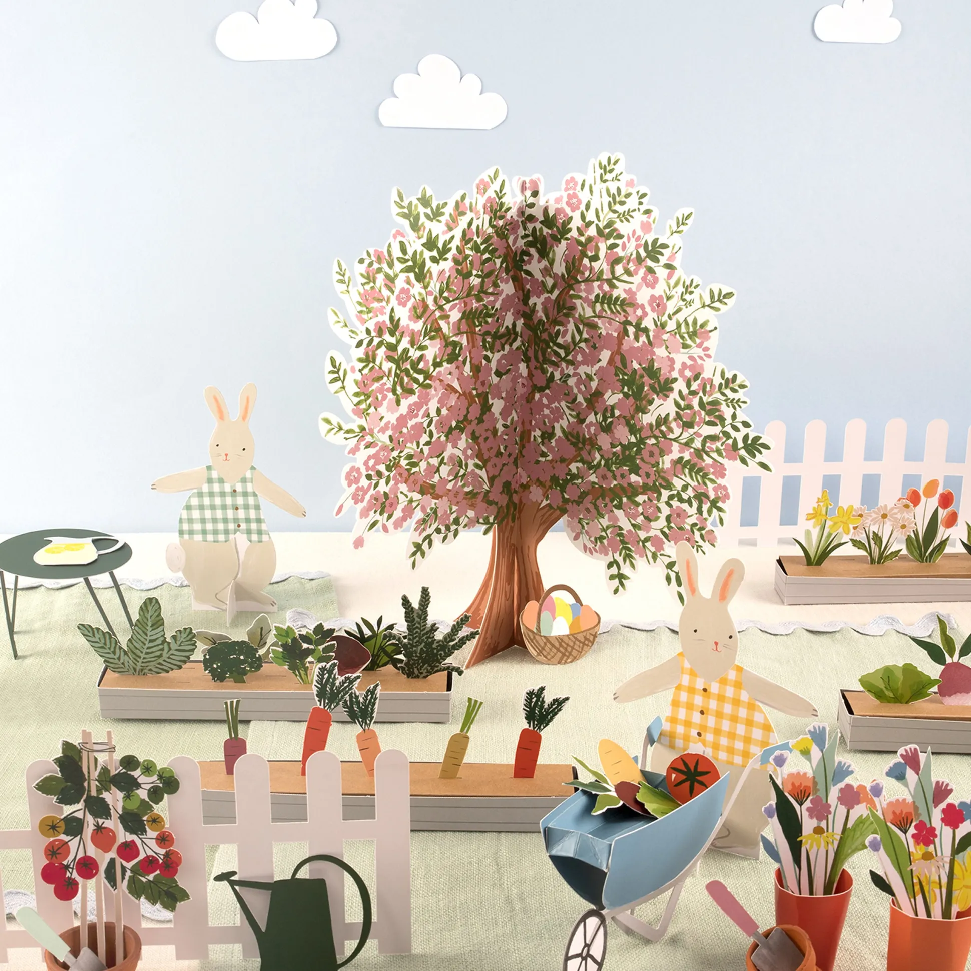 Bunny Paper Play Garden
