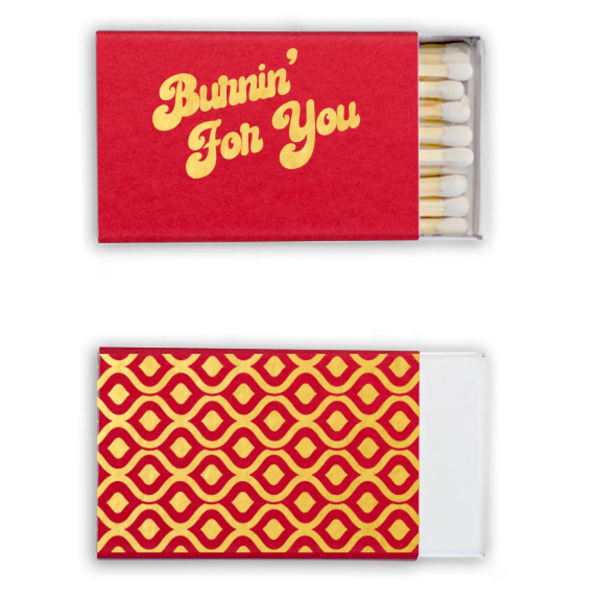 Burnin' For You Custom Matches, Gold Foil