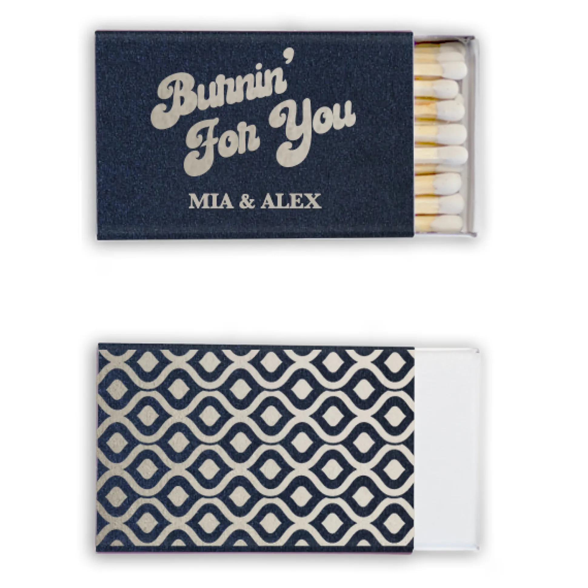 Burnin' For You Custom Matches, Silver Foil
