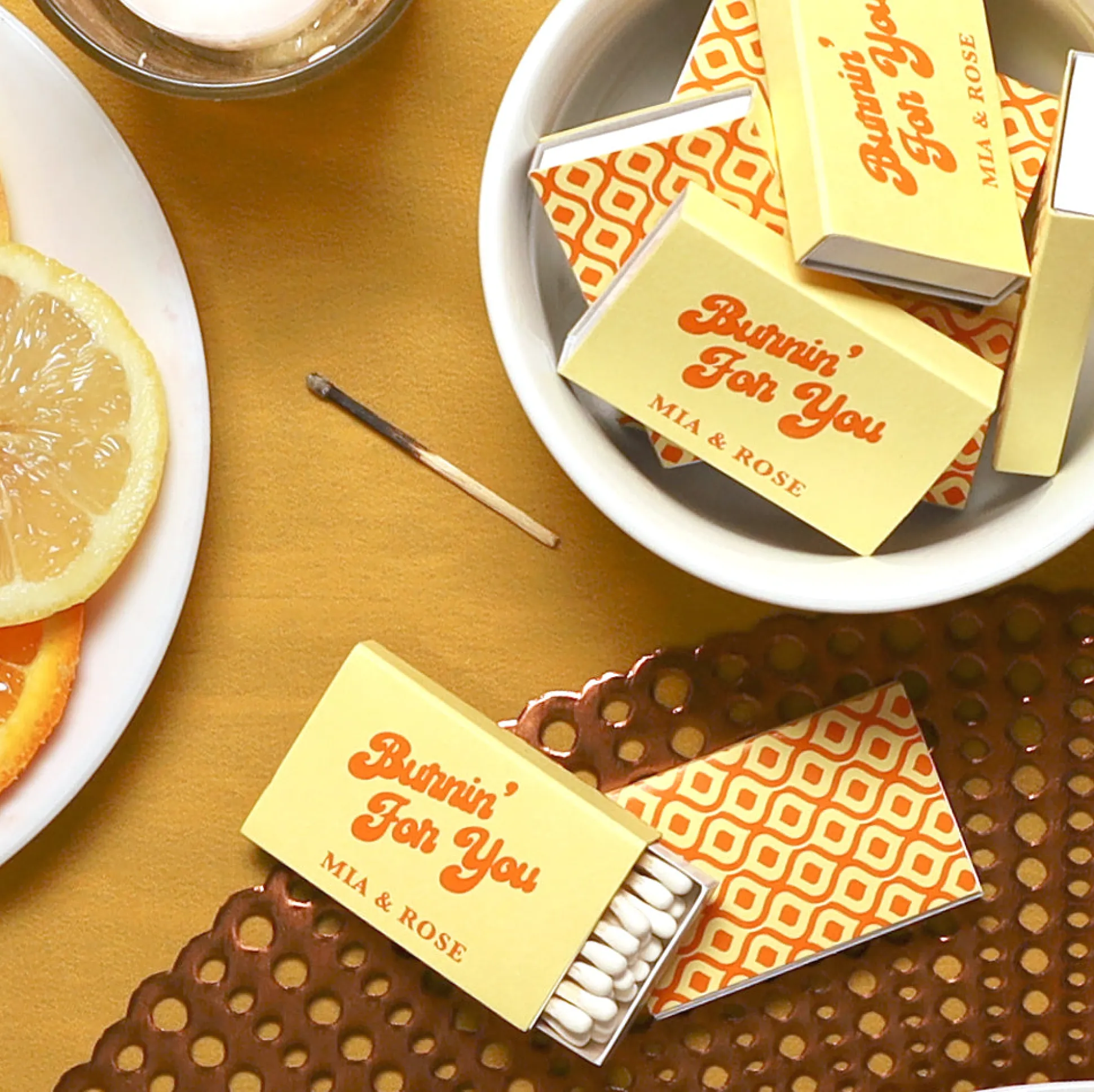 Burnin' For You Custom Matches, Silver Foil