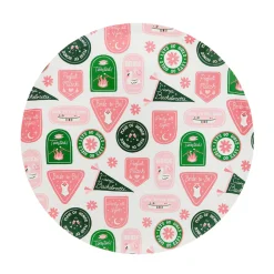 Camp Bachelorette Badge Dinner Plates, Pack of 8
