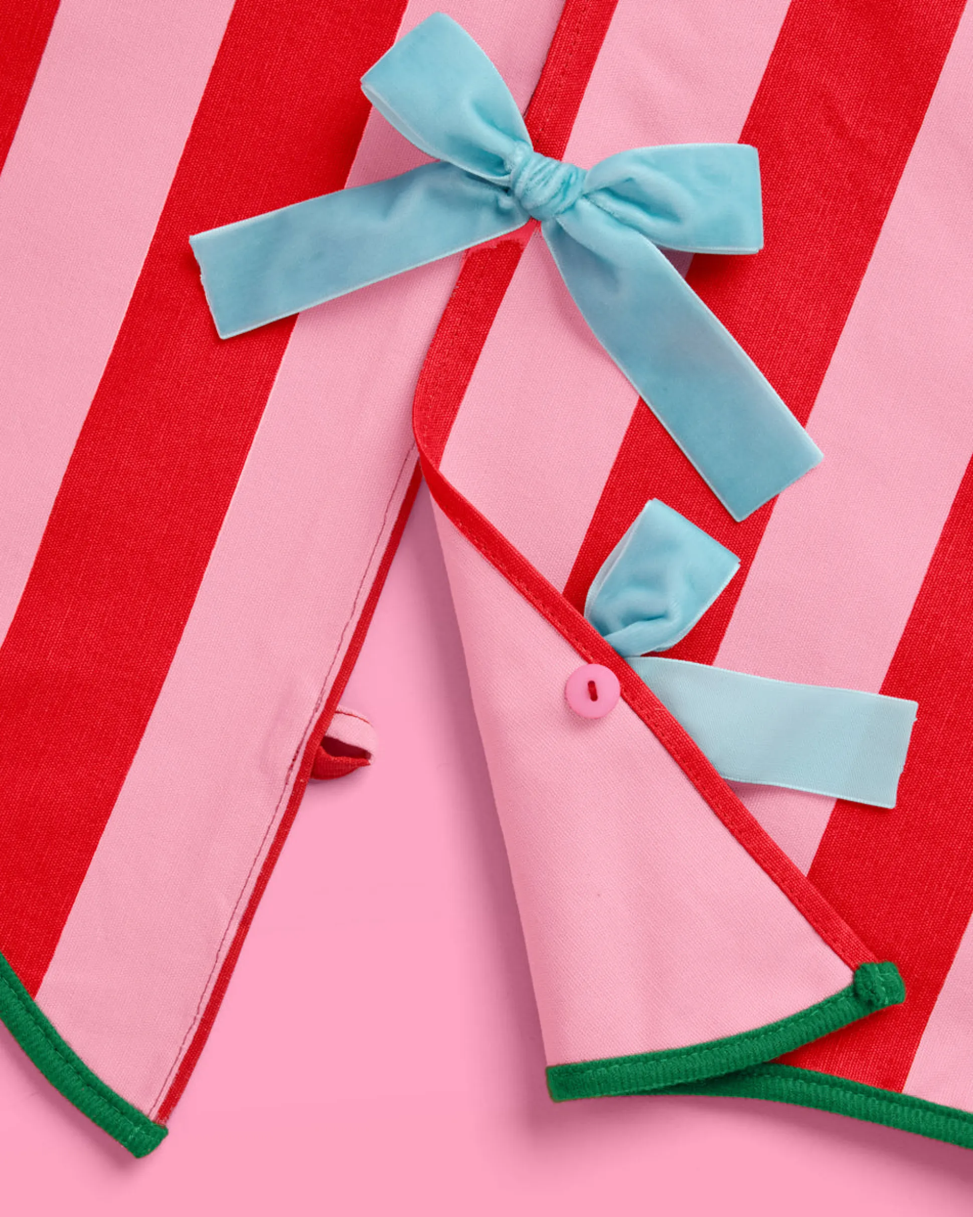 Candy Cane Tree Skirt - pink and red striped tree skirt