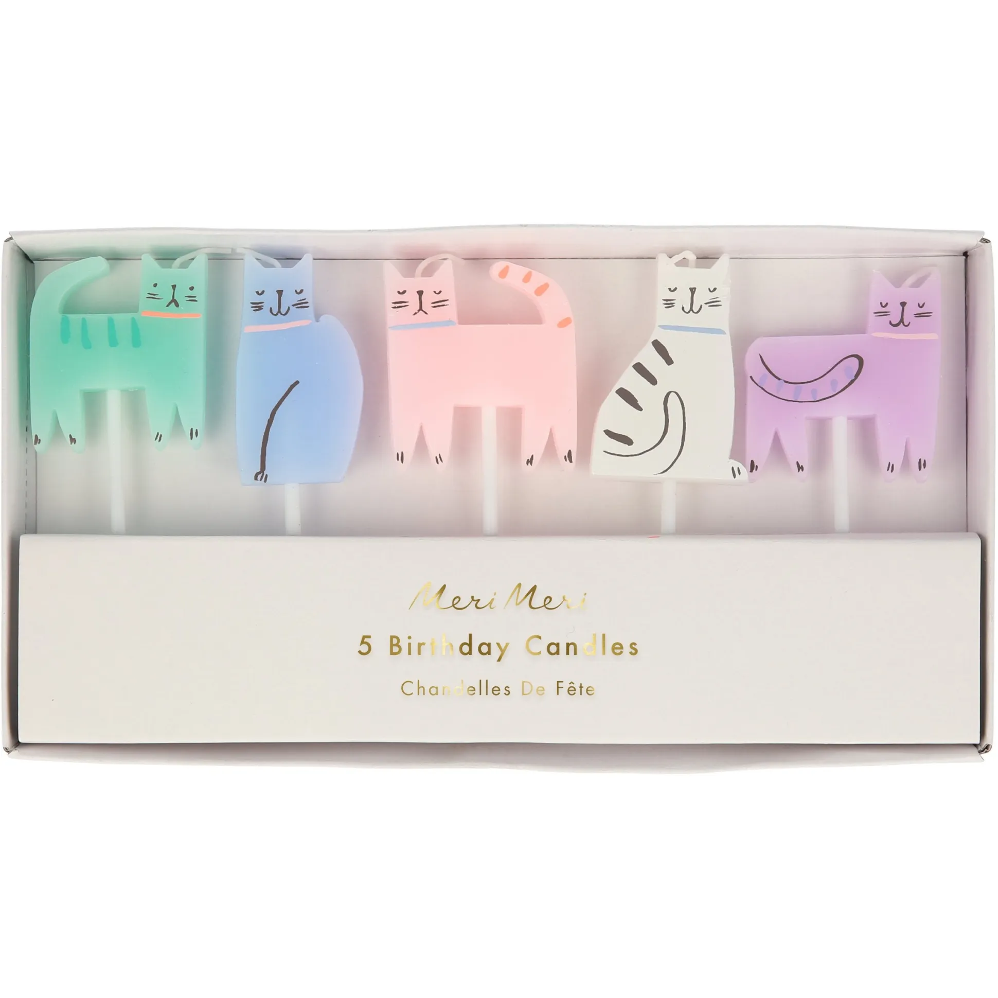 Cat Candles, Pack of 5