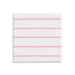 Cerise Frenchie Striped Petite Napkins, Pack of 16