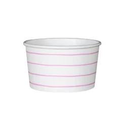 Cerise Frenchie Striped Treat Cups, Pack of 8