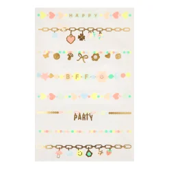 Charm Bracelet Temporary Tattoos (x 2 sheets)