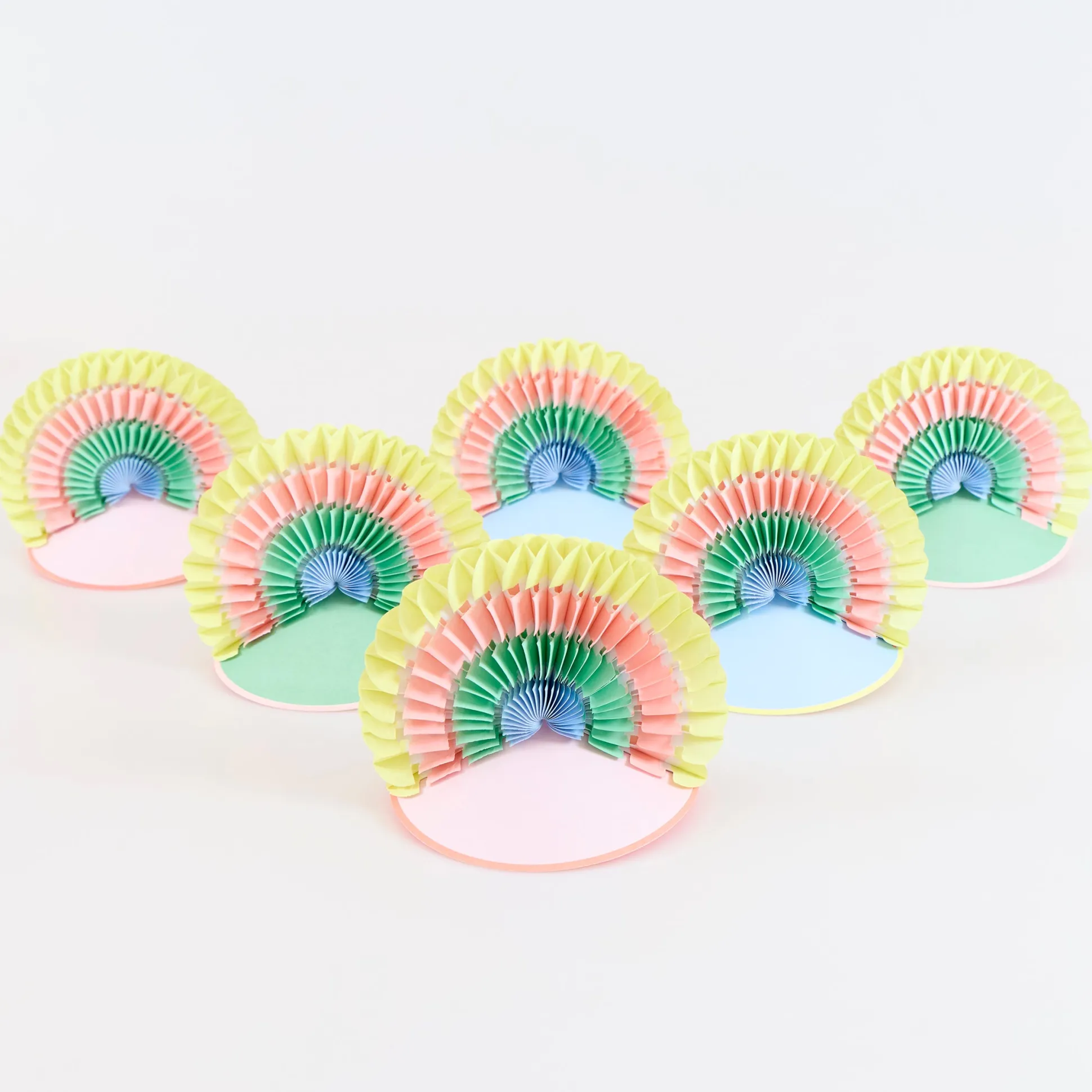 Charm Party Rainbow Party Hats (x 6)