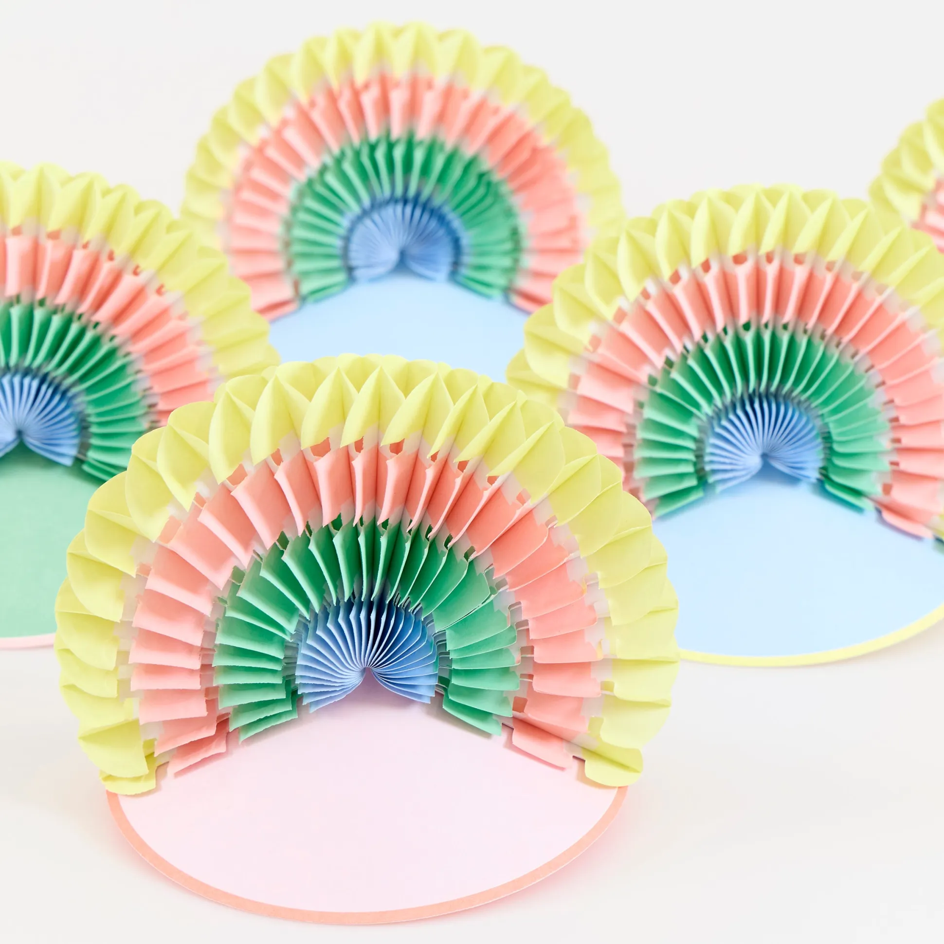 Charm Party Rainbow Party Hats (x 6)