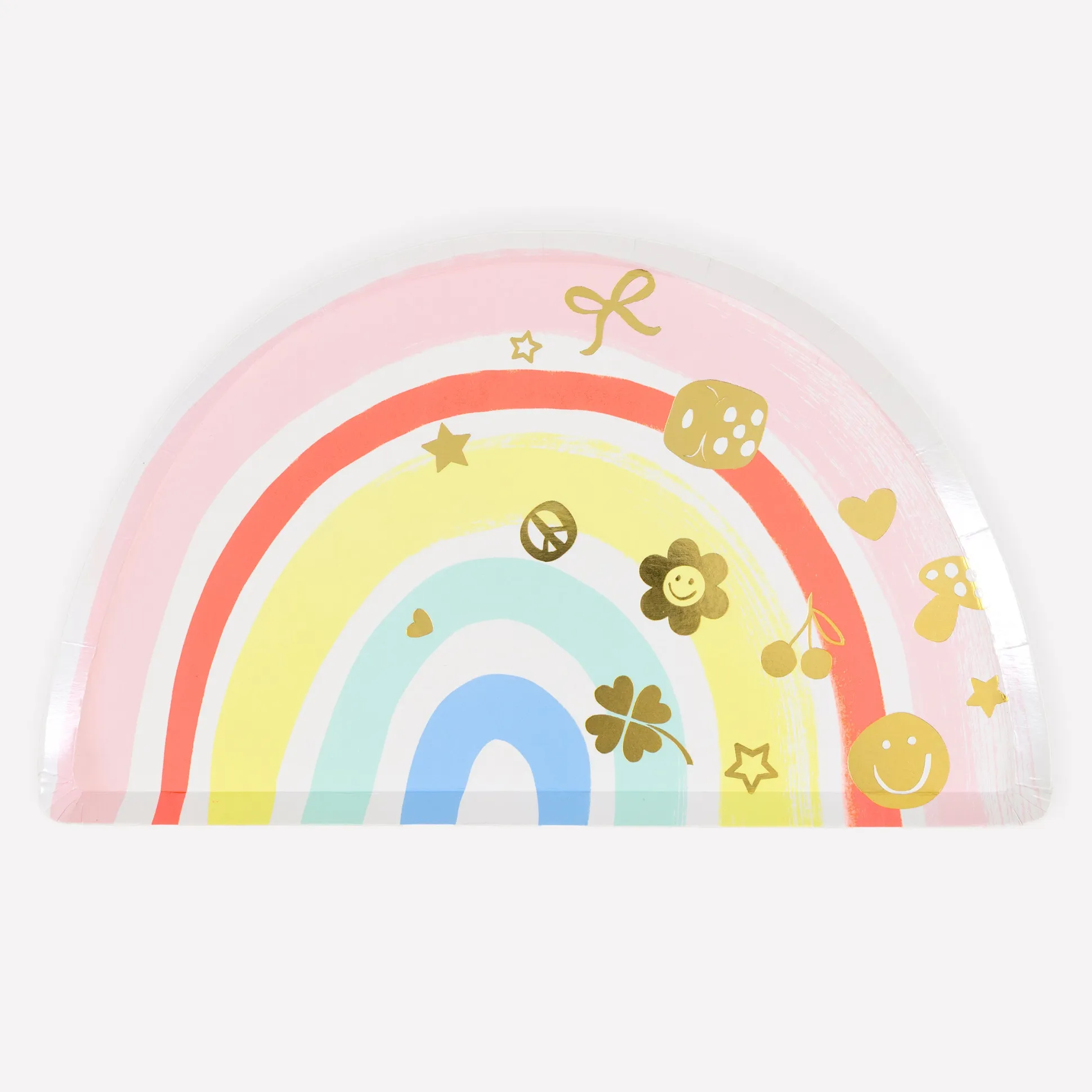 Charm Party Rainbow Plates (x 8)