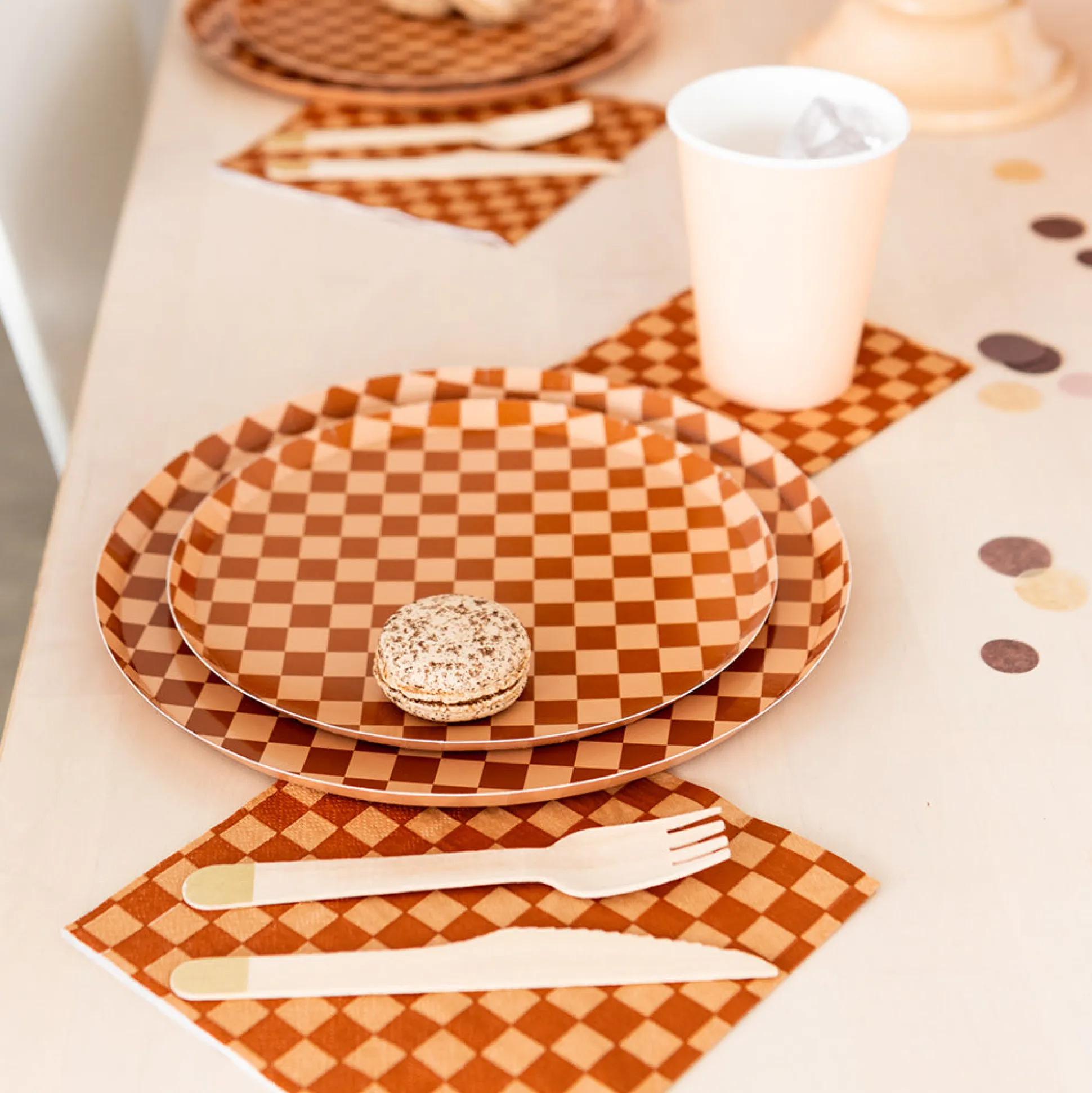 Check It! Café Con Leche Dessert Plates, Pack of 8