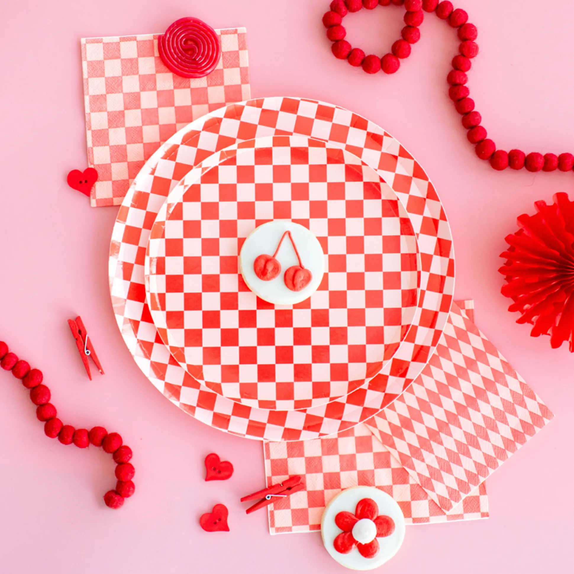 Check It! Cherry Crush Dinner Plates, Pack of 8