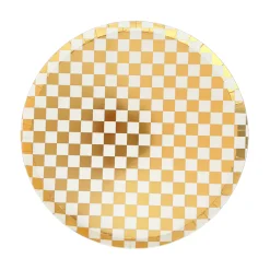 Check It! Gold Clash Dinner Plates, Pack of 8