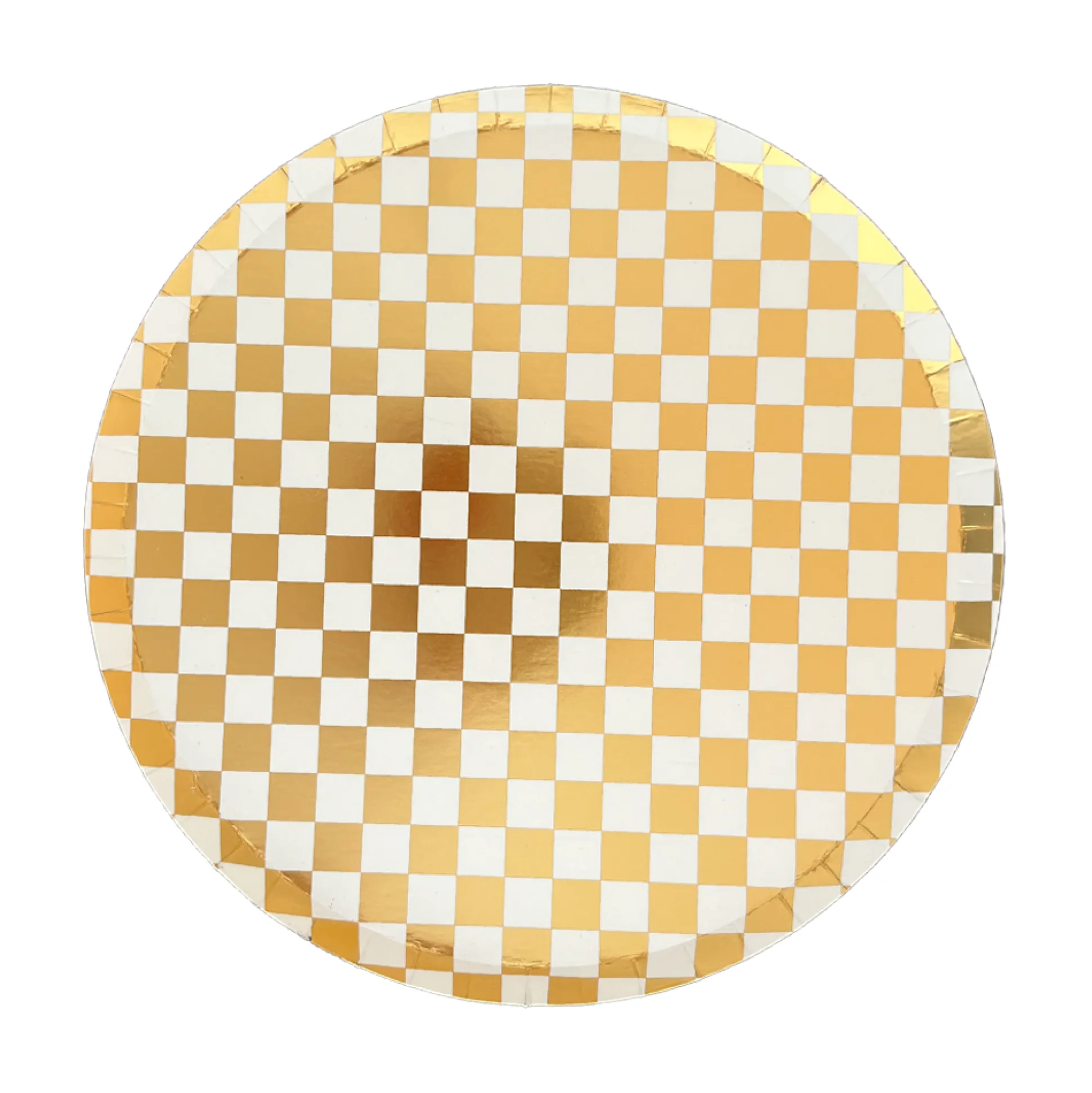 Check It! Gold Clash Dinner Plates, Pack of 8