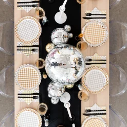 Check It! Gold Clash Dinner Plates, Pack of 8