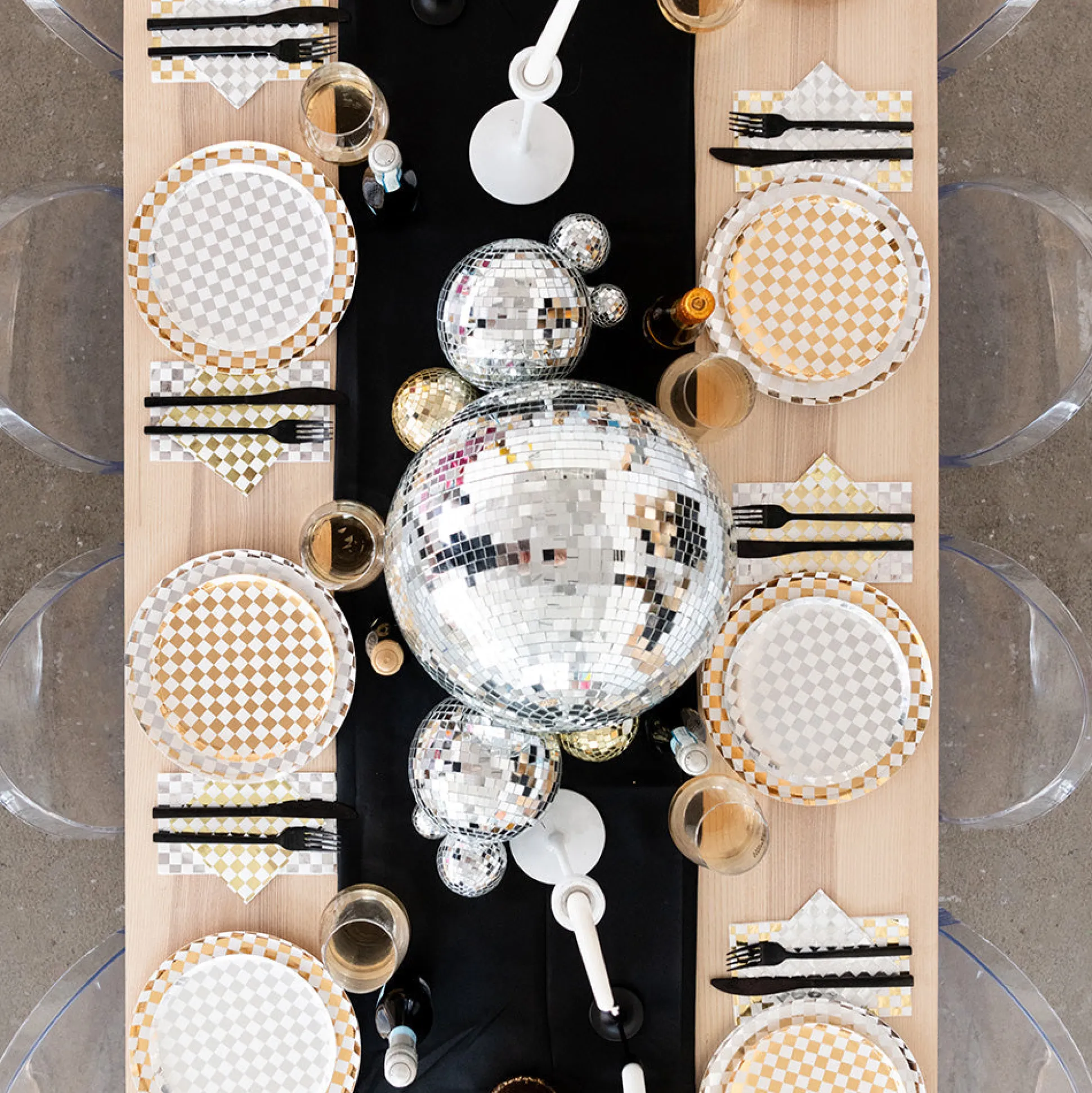 Check It! Gold Clash Dinner Plates, Pack of 8