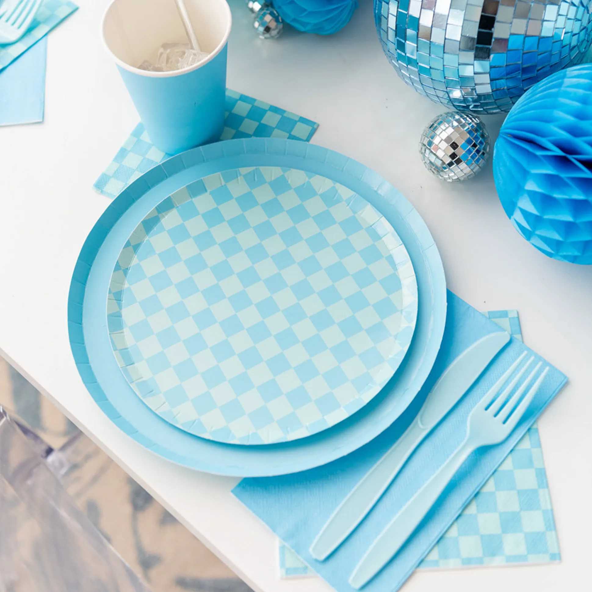 Check It! Out of the Blue Cocktail Napkins, Pack of 20