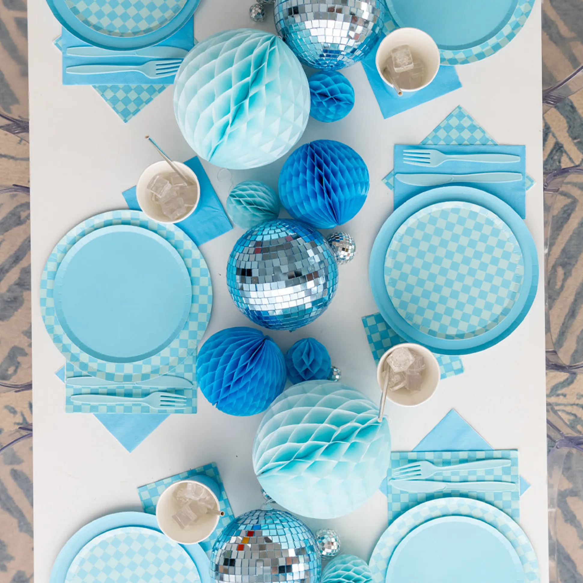 Check It! Out of the Blue Cocktail Napkins, Pack of 20