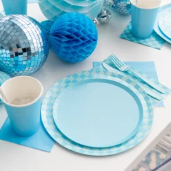 Check It! Out of the Blue Dinner Plates, Pack of 8