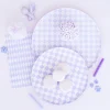 Check It! Purple Posse Dessert Plates, Pack of 8
