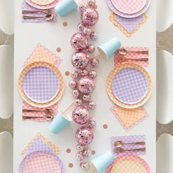 Check It! Purple Posse Dessert Plates, Pack of 8