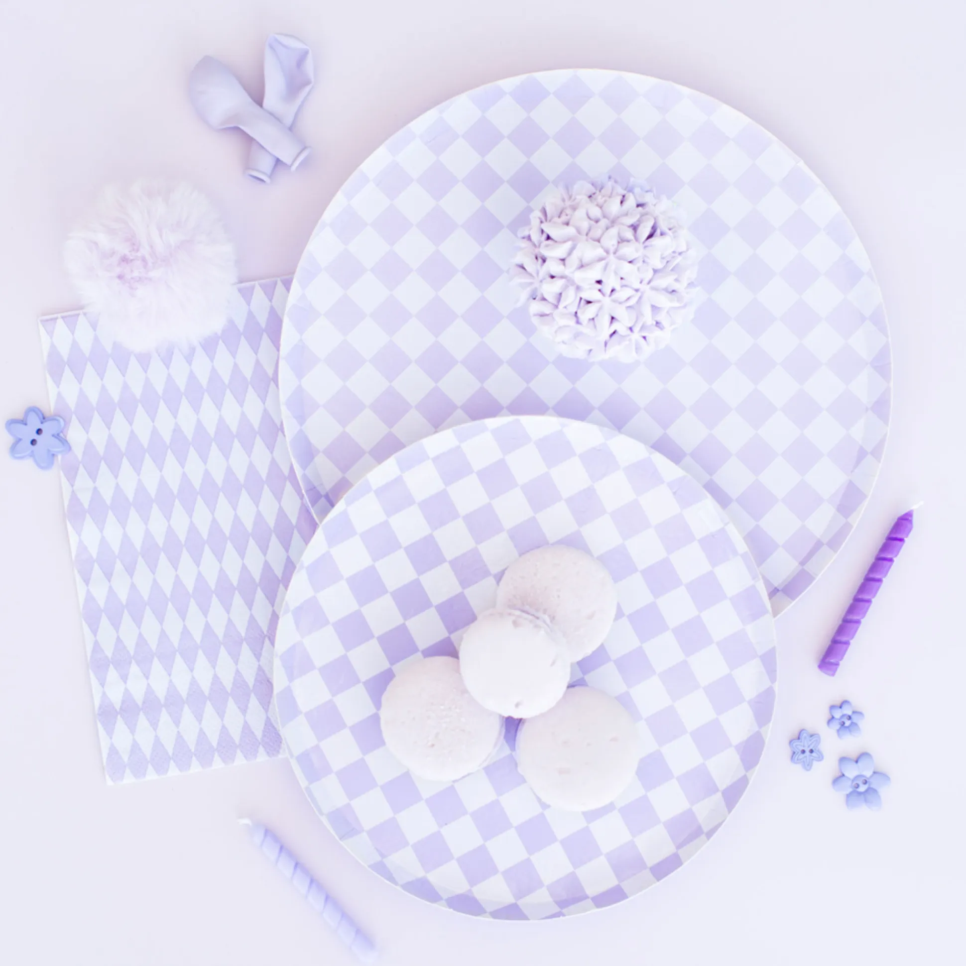 Check It! Purple Posse Guest Napkins, Pack of 16