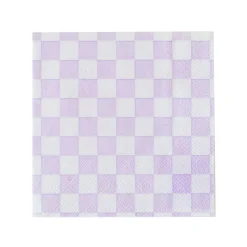 Check It! Purple Posse Large Napkins, Pack of 16