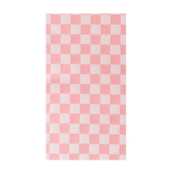 Check It! Tickle Me Pink Check Guest Napkins, Pack of 16