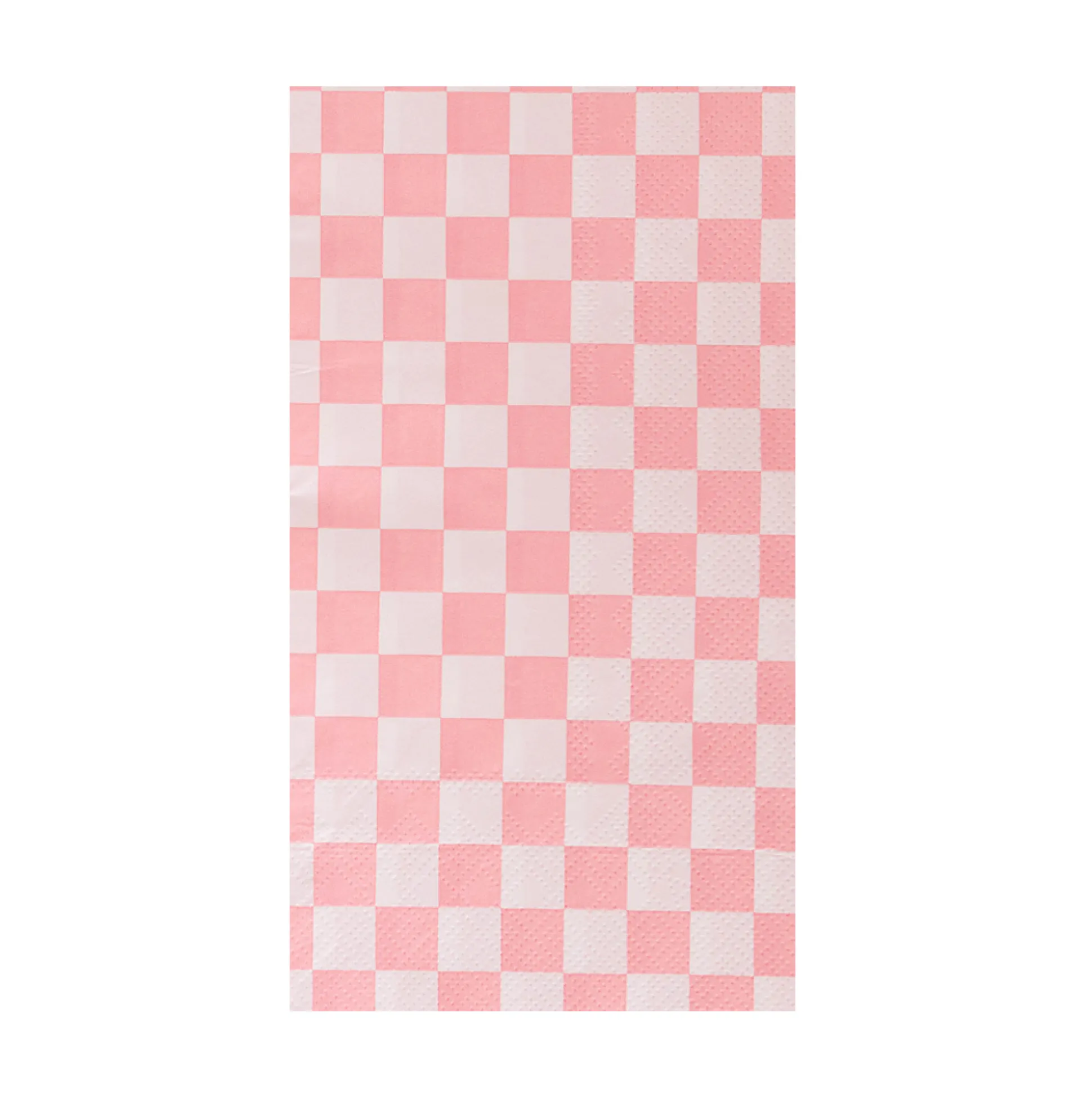 Check It! Tickle Me Pink Check Guest Napkins, Pack of 16