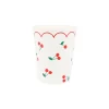 Cherry Pattern Cups, Set of 8