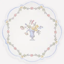 Chintz Border Dinner Plates, Set of 8